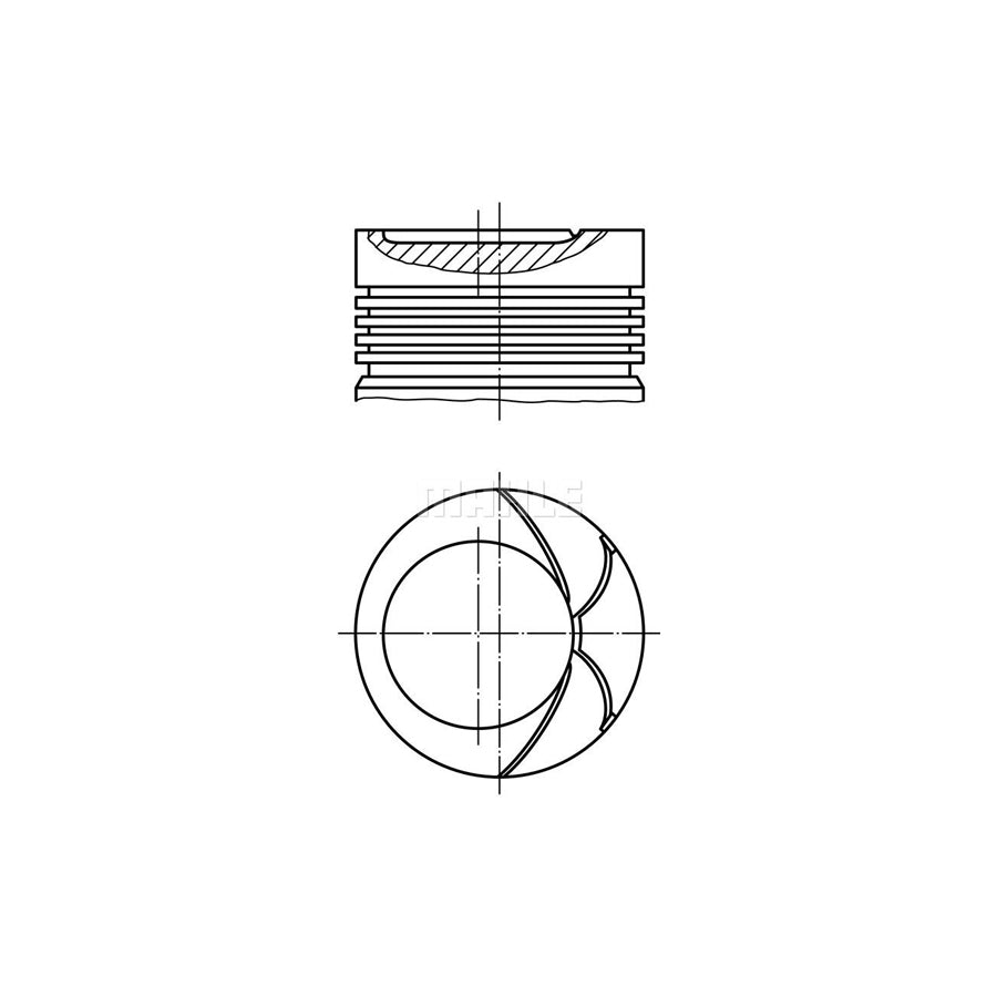 MAHLE ORIGINAL 034 92 00 Piston 81,01 mm, without cooling duct