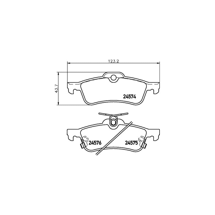 Hella 8DB 355 013 461 Brake Pad Set With Acoustic Wear Warning
