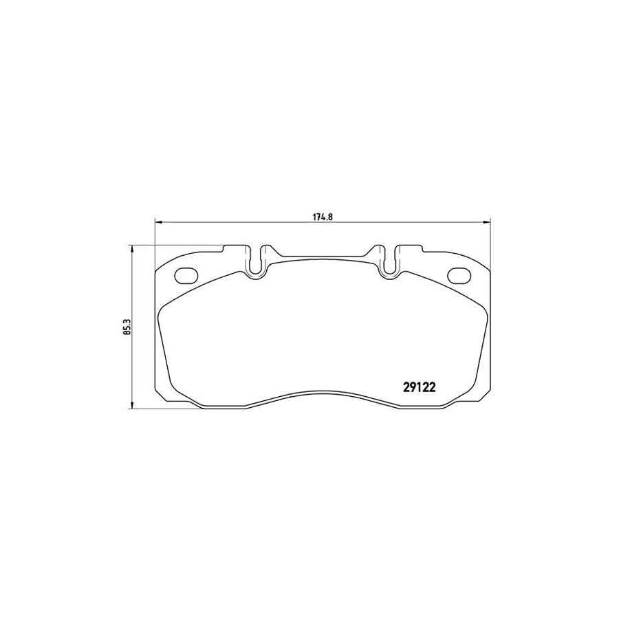 Brembo P A6 025 Brake Pad Set Prepared For Wear Indicator