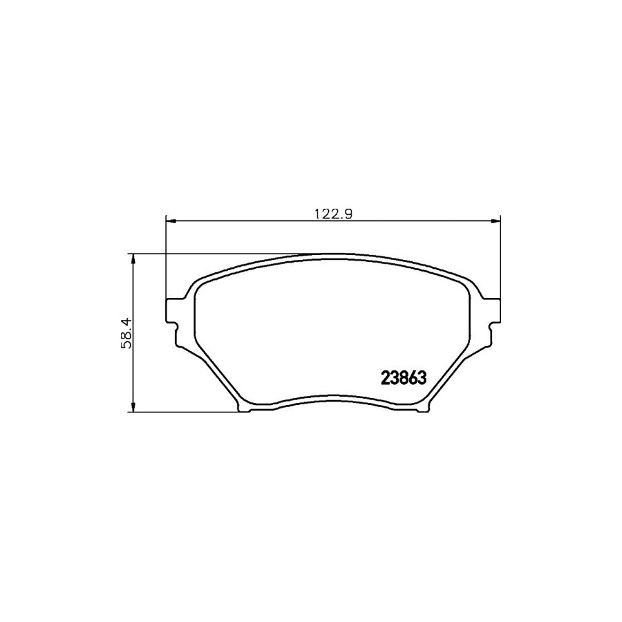 Hella 8DB 355 010 261 Brake Pad Set For Mazda Mx 5 Ii Nb Not Prepared For Wear Indicator