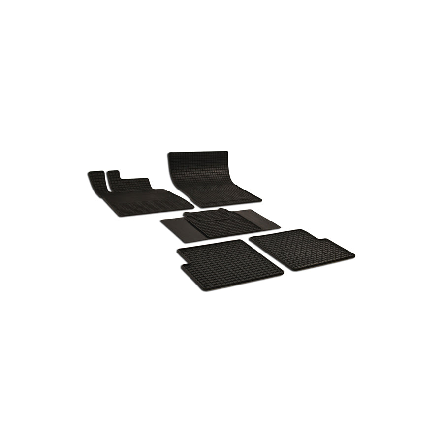 WALSER Tailored 50468 Floor mat set suitable for MERCEDES-BENZ G-Class Elastomer, Front and Rear, Quantity: 5, Black