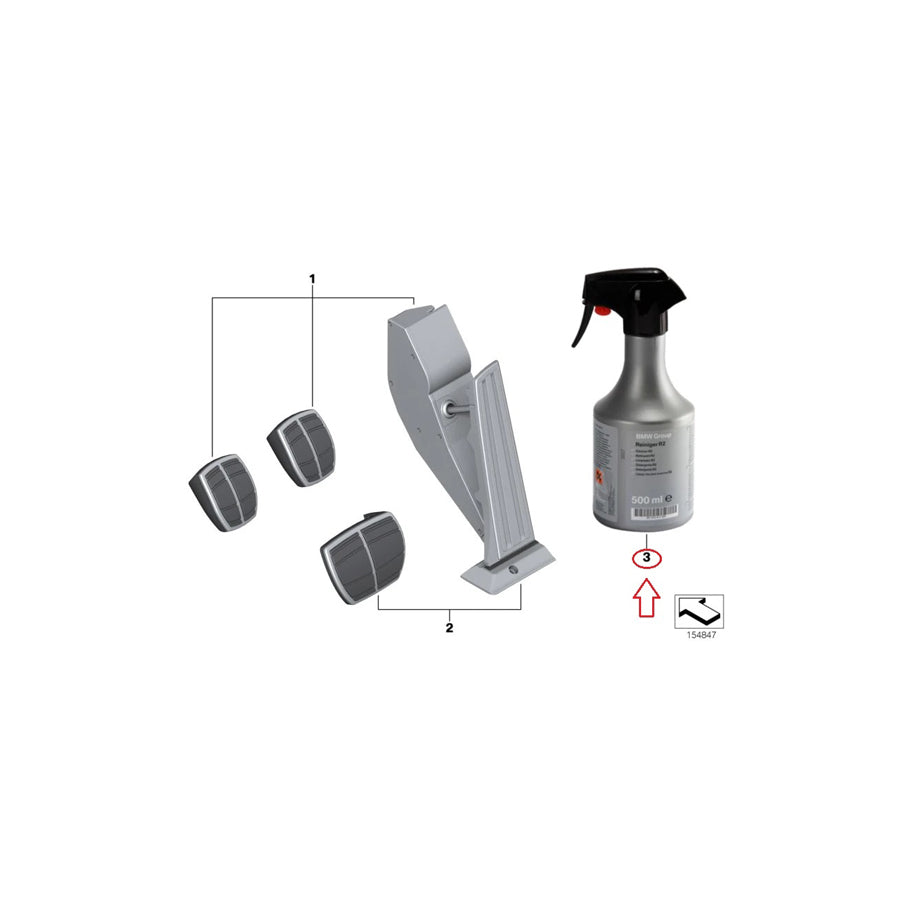 Genuine BMW 83190417324 Cleanser & Primer R2 Pedal Fitting Aid 500ml