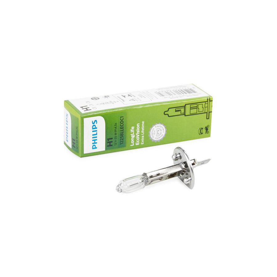PHILIPS LongLife EcoVision 12258LLECOC1 Bulb, spotlight H1 12V 55W P14,5s 3000K Halogen