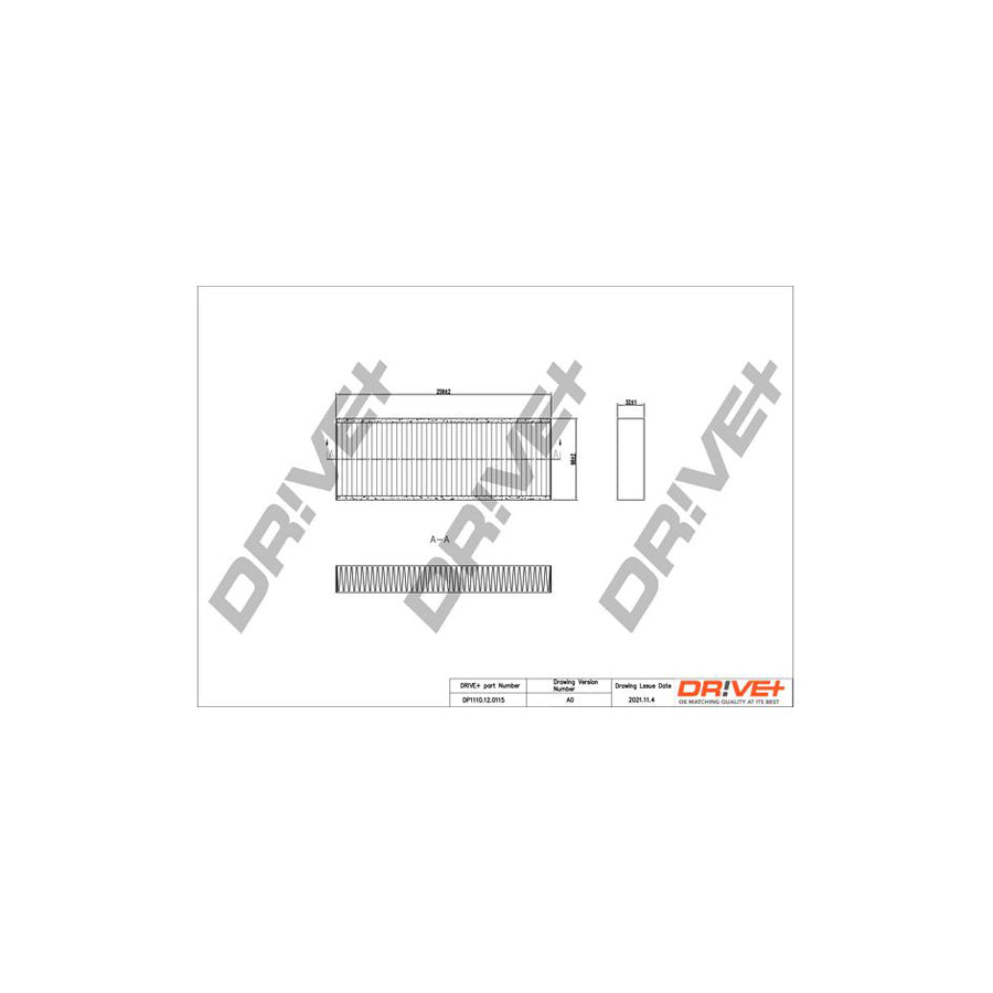 Dr!Ve+ Dp1110.12.0115 Pollen Filter For Peugeot 308 | Duco Car Parts UK Car Parts