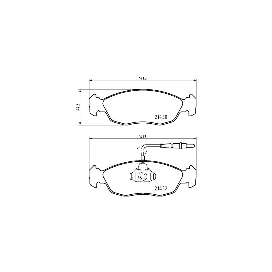 Hella 8DB 355 007 711 Brake Pad Set With Integrated Wear Warning Contact