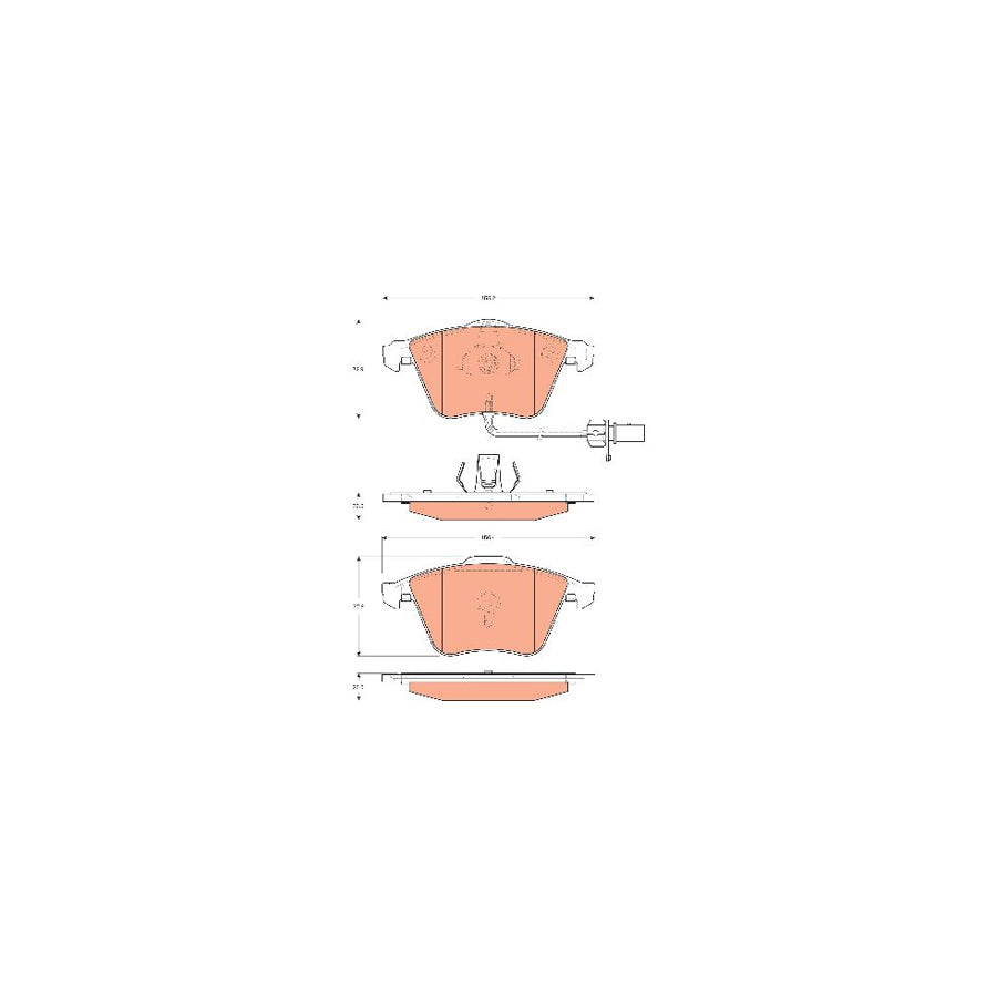 TRW Gdb1689 Brake Pad Set Incl Wear Warning Contact