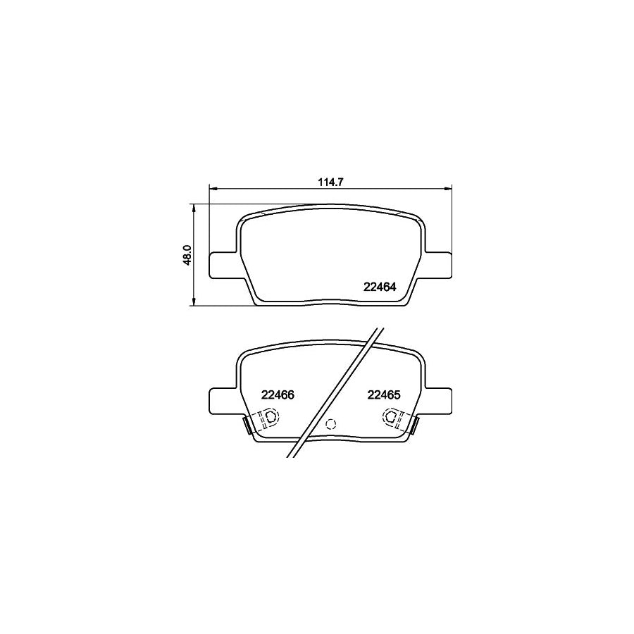 Hella 8DB 355 039 081 Brake Pad Set For Chevrolet Camaro Incl Wear Warning Contact With Accessories