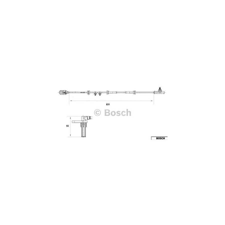 BOSCH Wheel Speed Sensor 0265007558