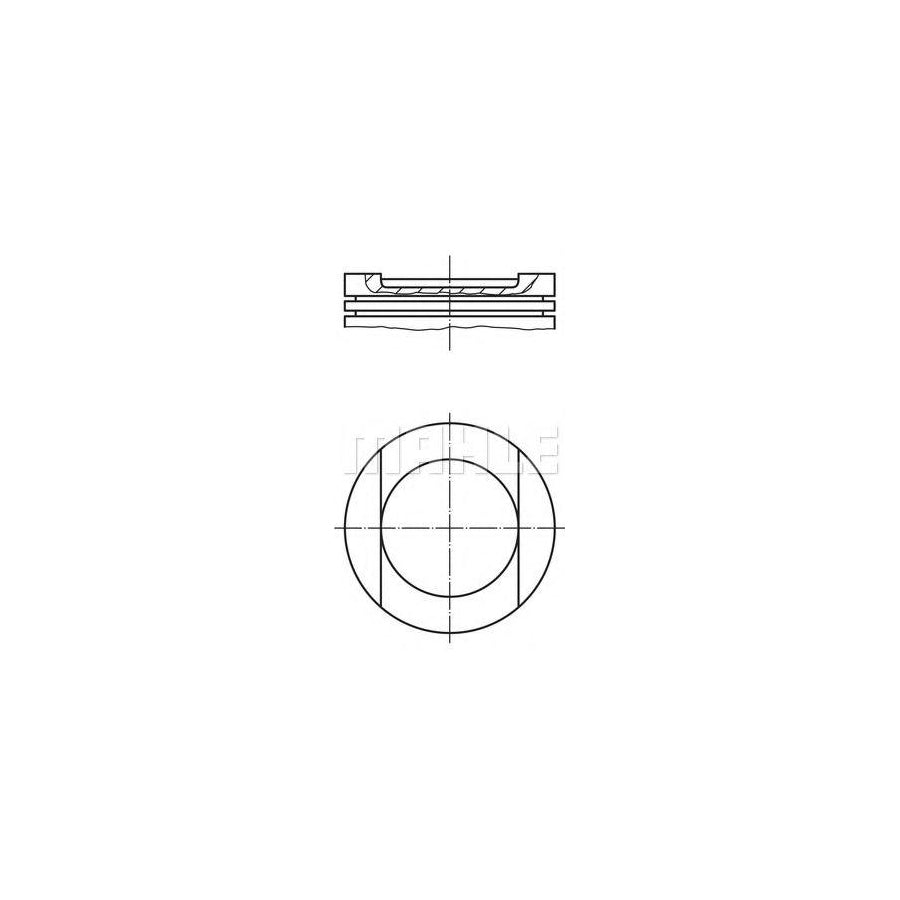 MAHLE ORIGINAL 034 19 02 Piston 75,51 mm, with piston rings