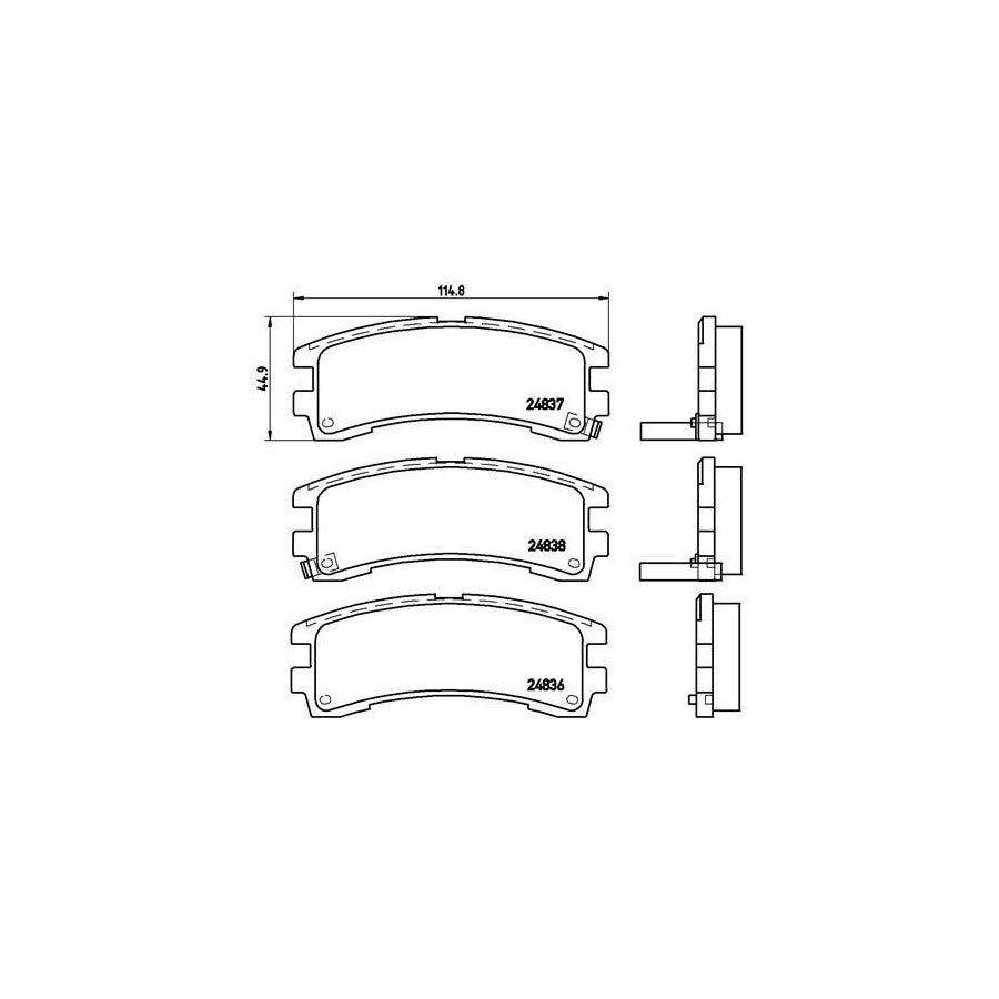 Brembo P 56 017 Brake Pad Set For Nissan Terrano With Acoustic Wear Warning