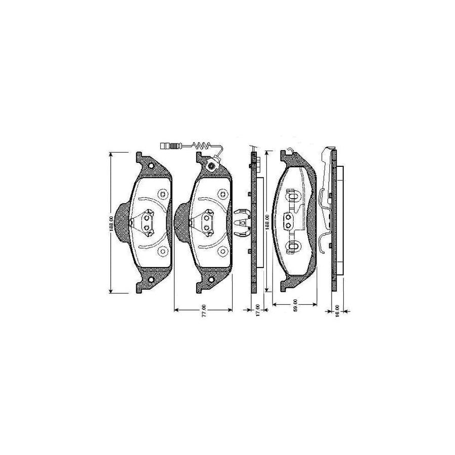 Bosch 0986Tb2781 Brake Pad Set Suitable For Mercedes Benz Ml Class W163 Incl Wear Warning Contact With Accessories