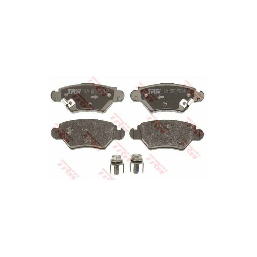 TRW Cotec Gdb1471 Brake Pad Set With Acoustic Wear Warning With Brake Caliper Screws With Accessories