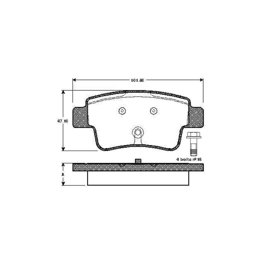 Bosch 0986Tb2973 Brake Pad Set Excl Wear Warning Contact With Bolts With Accessories