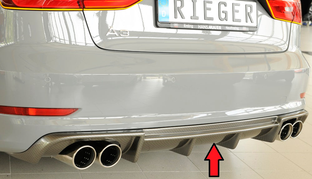 Rieger 00099368 Audi 8V A3 Rear Diffuser