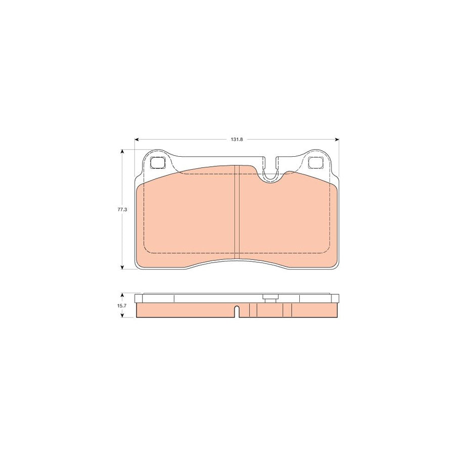 TRW Gdb2048 Brake Pad Set Prepared For Wear Indicator