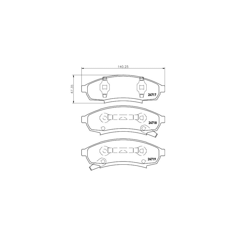 Hella 8DB 355 014 281 Brake Pad Set