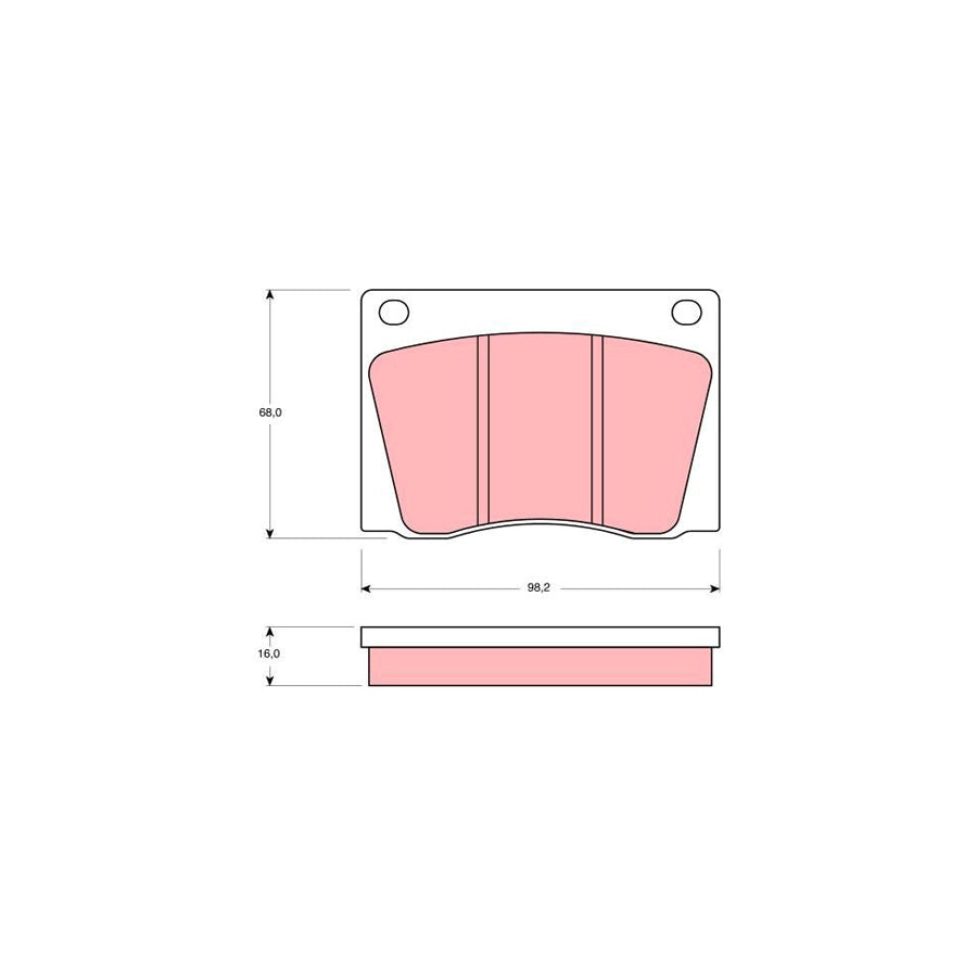 TRW Gdb531 Brake Pad Set Not Prepared For Wear Indicator
