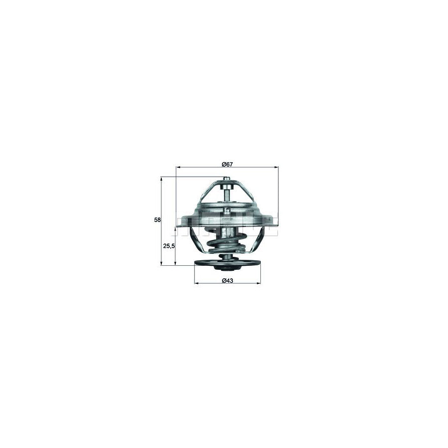 MAHLE ORIGINAL TX 19 75D Engine thermostat Opening Temperature: 75°C, with seal