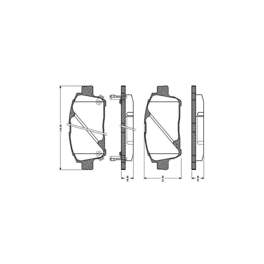 Bosch 0986Tb2367 Brake Pad Set Excl Wear Warning Contact With Accessories