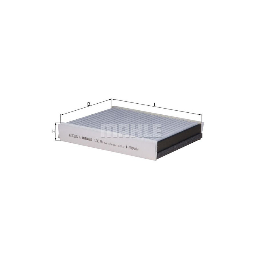 MAHLE ORIGINAL LAK 98 Pollen filter Activated Carbon Filter