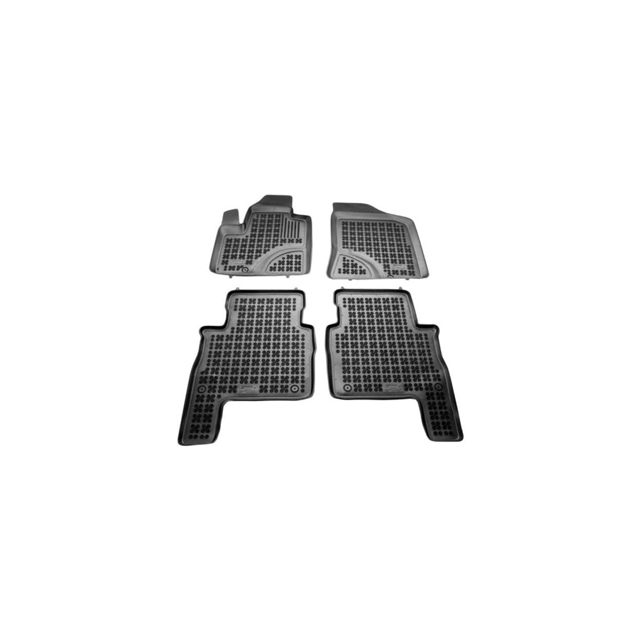 REZAW PLAST Tailored 201606 Floor mat set for HYUNDAI Santa Fe II (CM) Elastomer, Front and Rear, Quantity: 4, Black