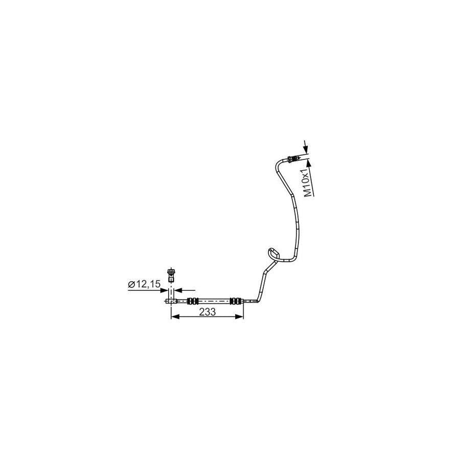 BOSCH 1 987 481 338 Brake Hose 623Mm