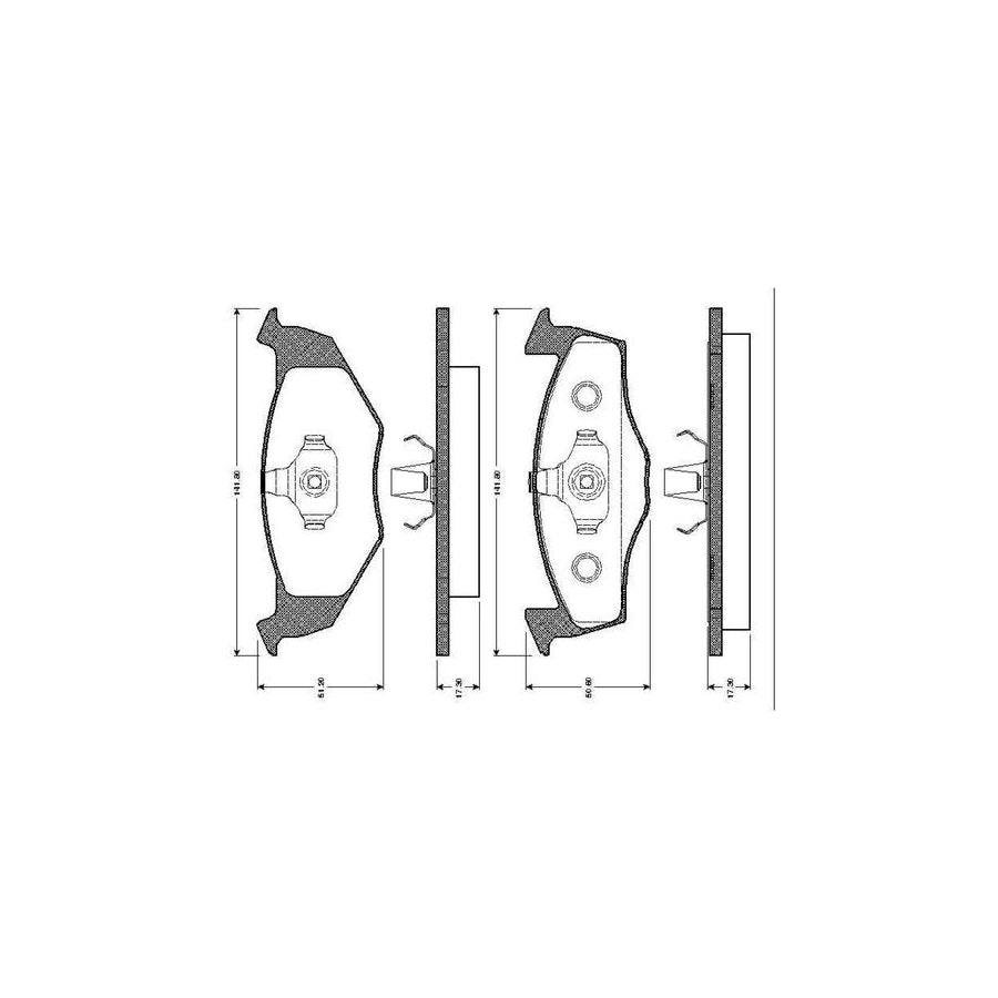 Bosch 0986Tb2036 Brake Pad Set Excl Wear Warning Contact With Accessories