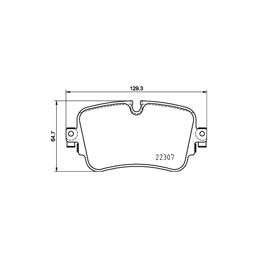 Hella 8DB 355 025 681 Brake Pad Set Prepared For Wear Indicator
