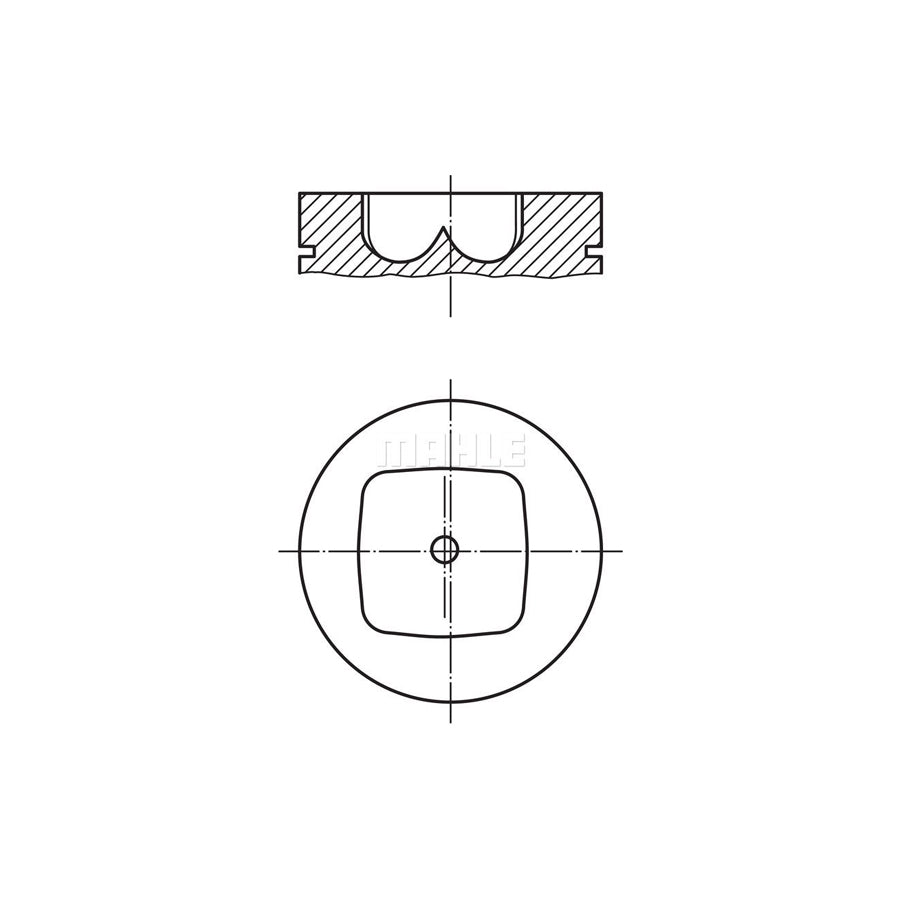 MAHLE ORIGINAL 043 80 00 Piston 100,0 mm, with piston ring carrier, without cooling duct
