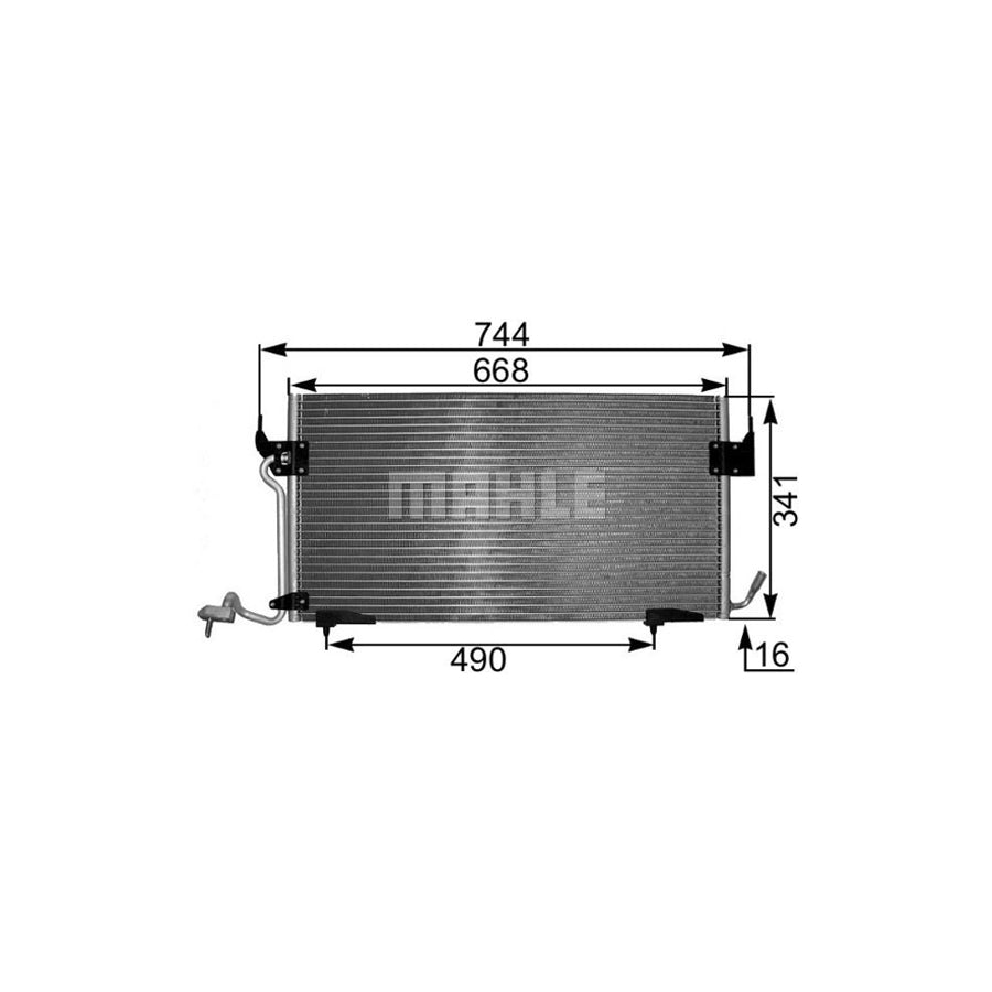 MAHLE ORIGINAL AC 342 000S Air conditioning condenser without dryer