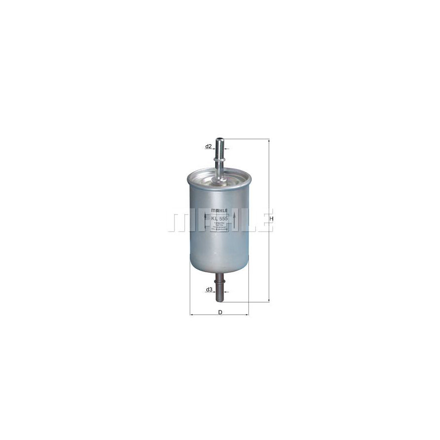 MAHLE ORIGINAL KL 555 Fuel filter for ALFA ROMEO 156 In-Line Filter