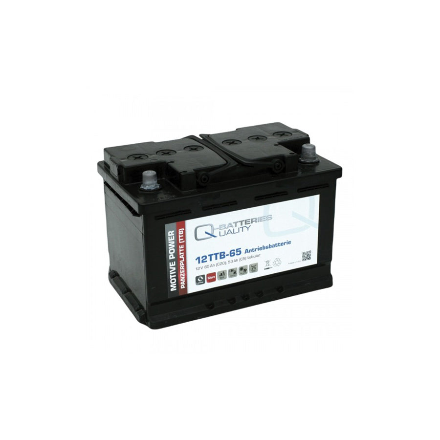 Q-Batteries 12TTB65 12V 65Ah (C20) closed block battery, positive tube plate