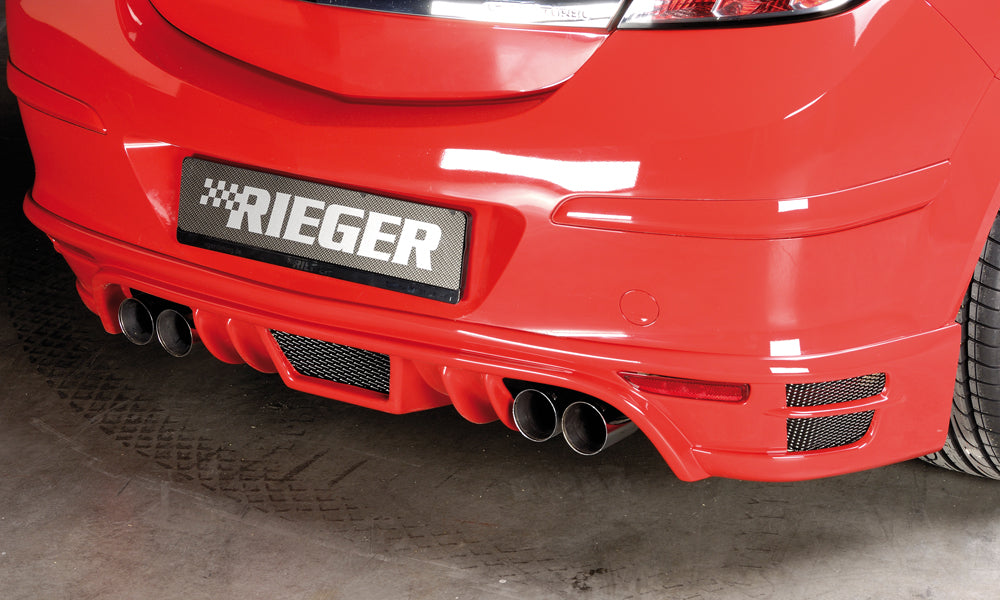 Rieger 00051236 Opel Astra H GTC Rear Diffuser for Twin Tailpipe Left & Right