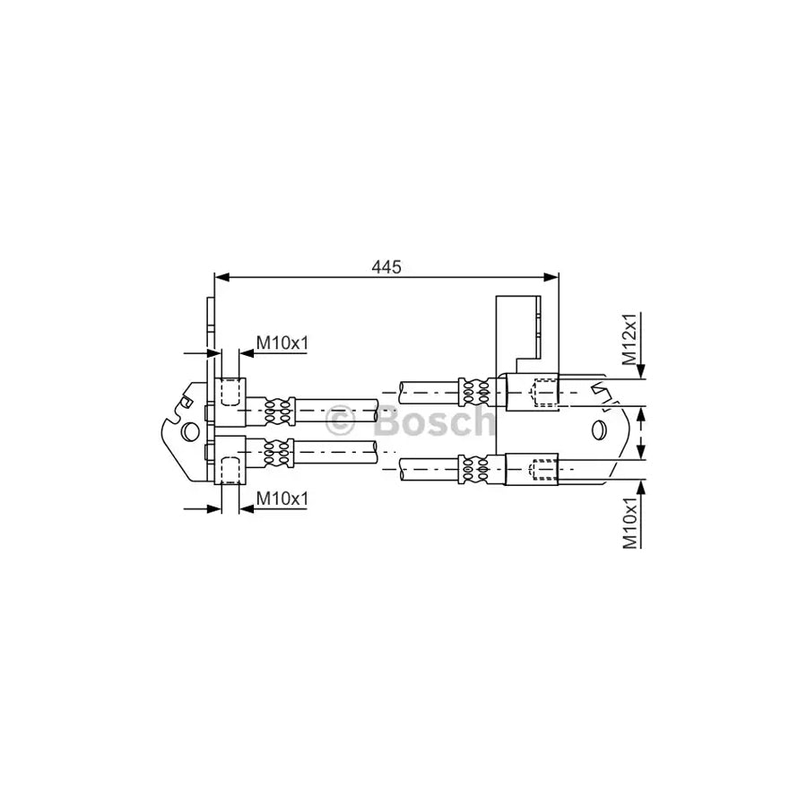BOSCH 1 987 481 808 Brake Hose for FORD TRANSIT 445Mm