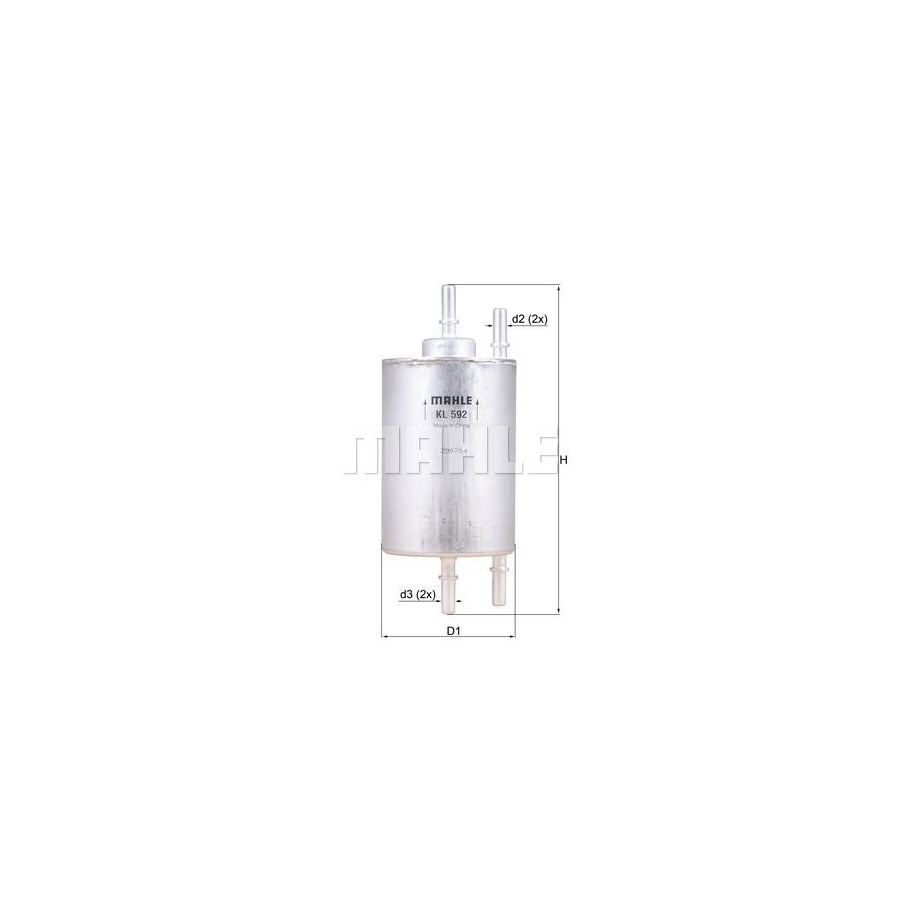 MAHLE ORIGINAL KL 592 Fuel filter In-Line Filter