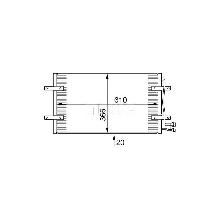 MAHLE ORIGINAL AC 290 000S Air conditioning condenser for VW LT without dryer