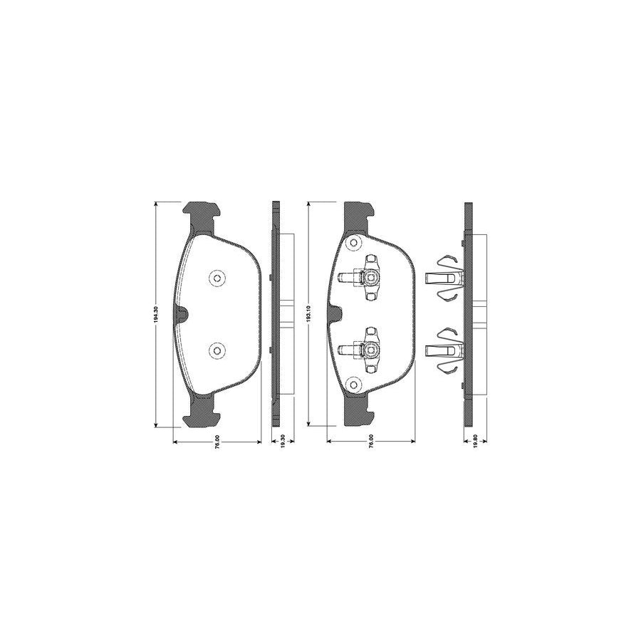 Bosch 0986Tb3095 Brake Pad Set For Volvo Xc60 I 156 Excl Wear Warning Contact