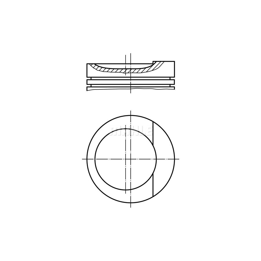 MAHLE ORIGINAL 034 79 00 Piston 81,01 mm, without cooling duct