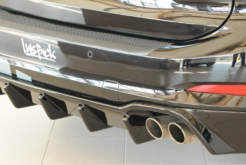 Rieger 00088240 Ford DEH Focus 4 Rear Diffuser for Original Twin Tailpipe RIght (Inc. Focus 4 ST) - Glossy Black