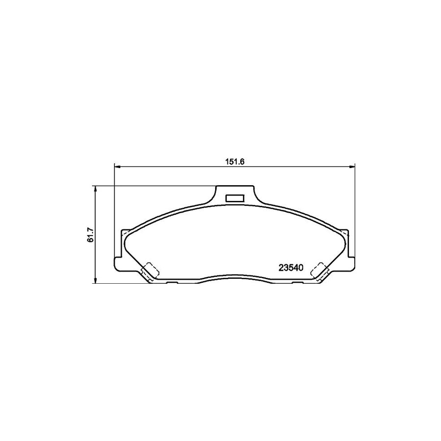 Hella 8DB 355 009 751 Brake Pad Set With Acoustic Wear Warning