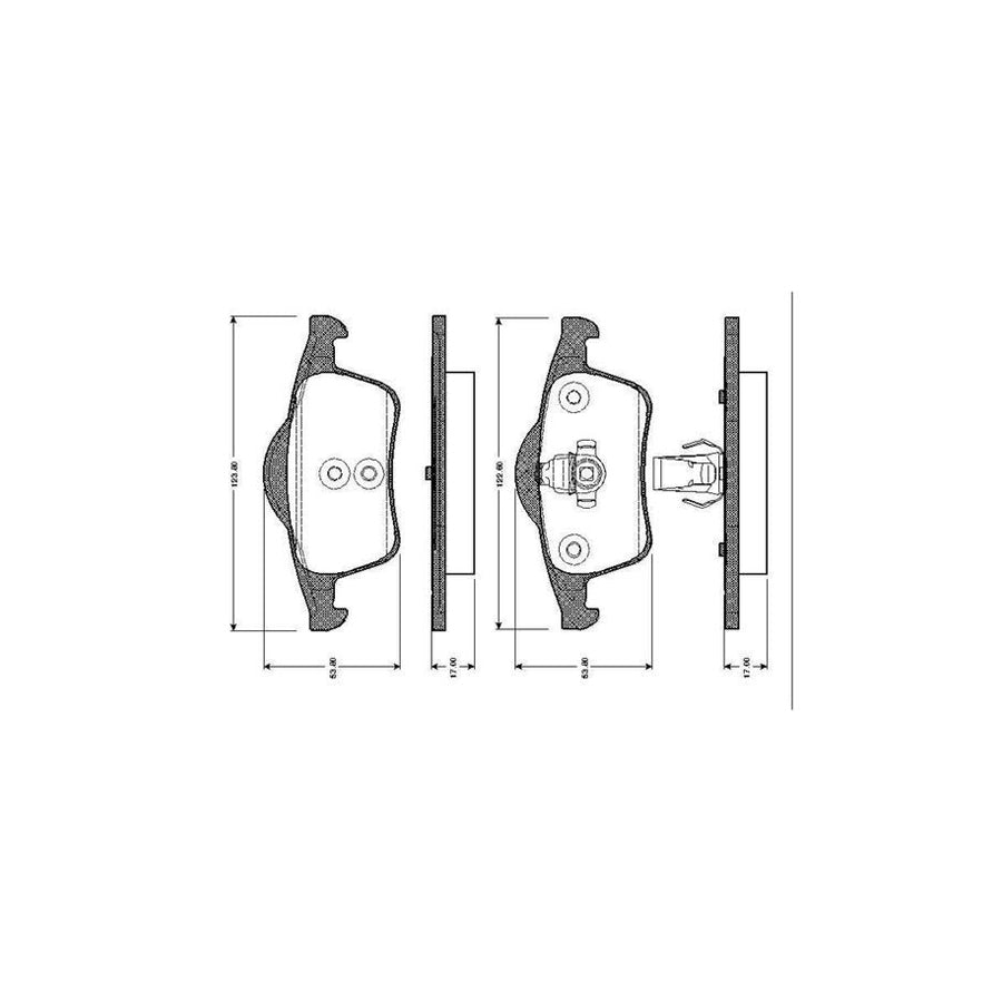 Bosch 0986Tb2352 Brake Pad Set Excl Wear Warning Contact With Accessories