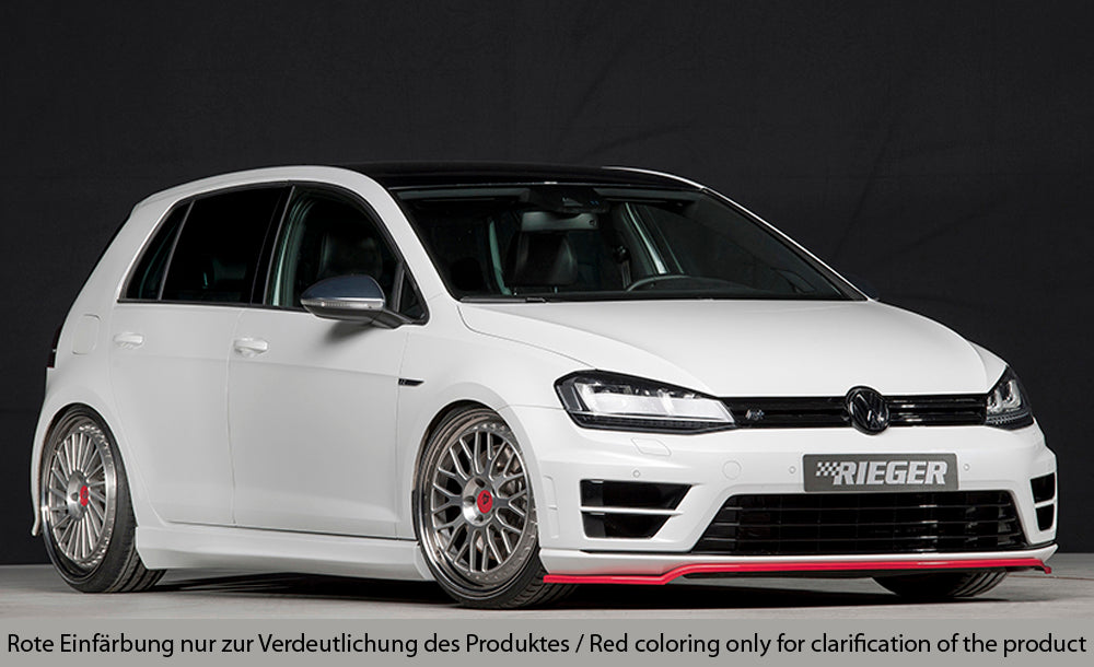 Rieger 00088091 VW Mk7 Mk7-Line Golf R Front Splitter - Glossy Black
