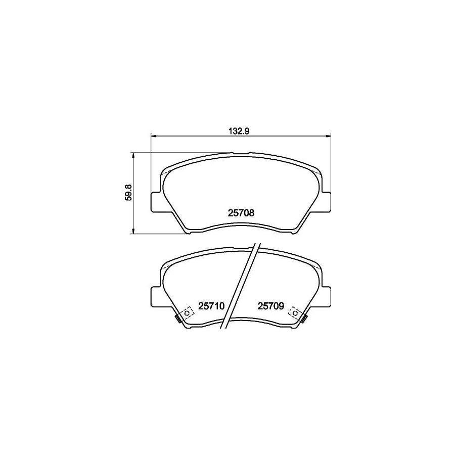 Hella 8DB 355 021 781 Brake Pad Set With Acoustic Wear Warning With Accessories