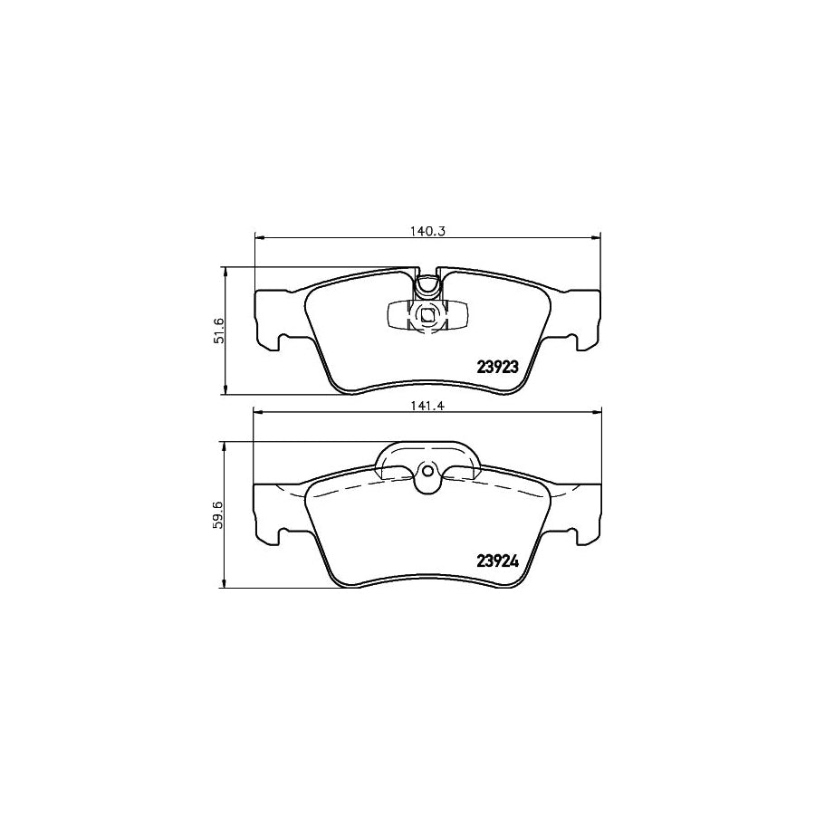 Hella 8DB 355 011 421 Brake Pad Set Prepared For Wear Indicator