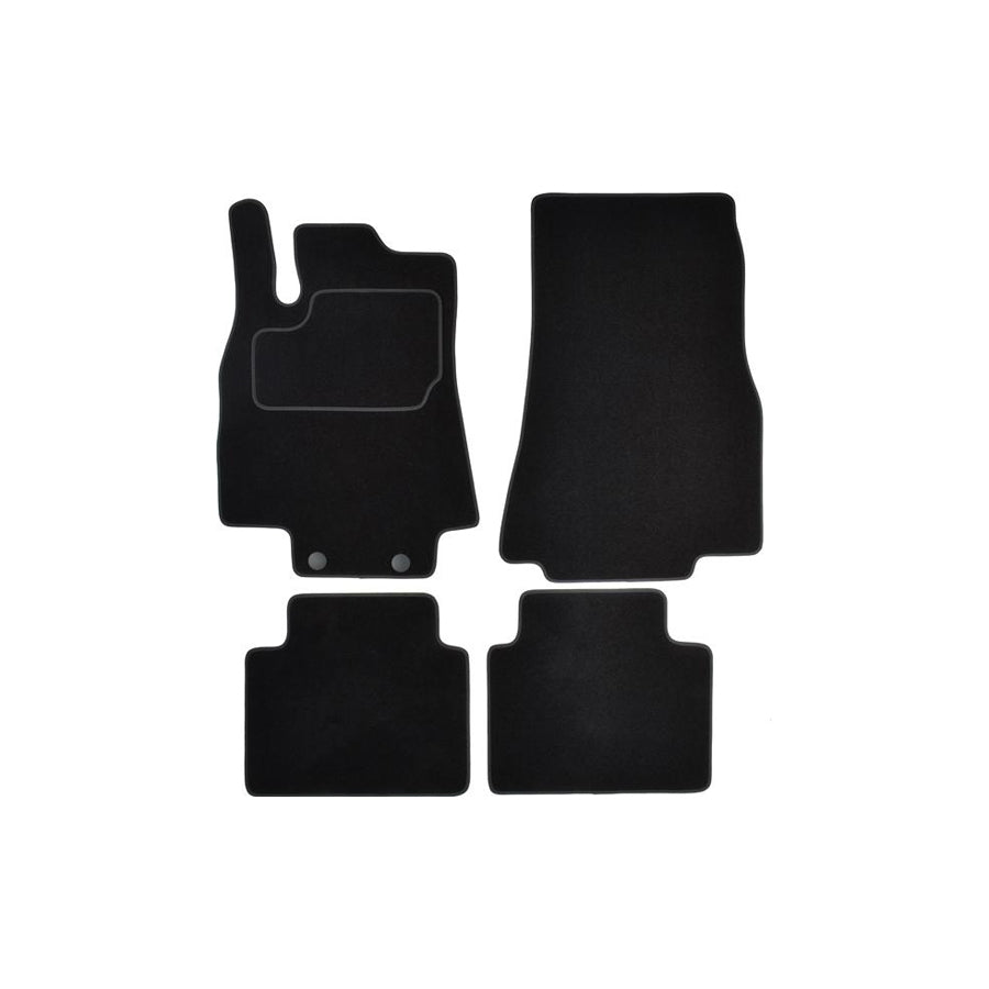 CUSTOPOL Tailored MER55C Floor mat set suitable for MERCEDES-BENZ B-Class (W245) Textile, Front and Rear, Quantity: 4, Black