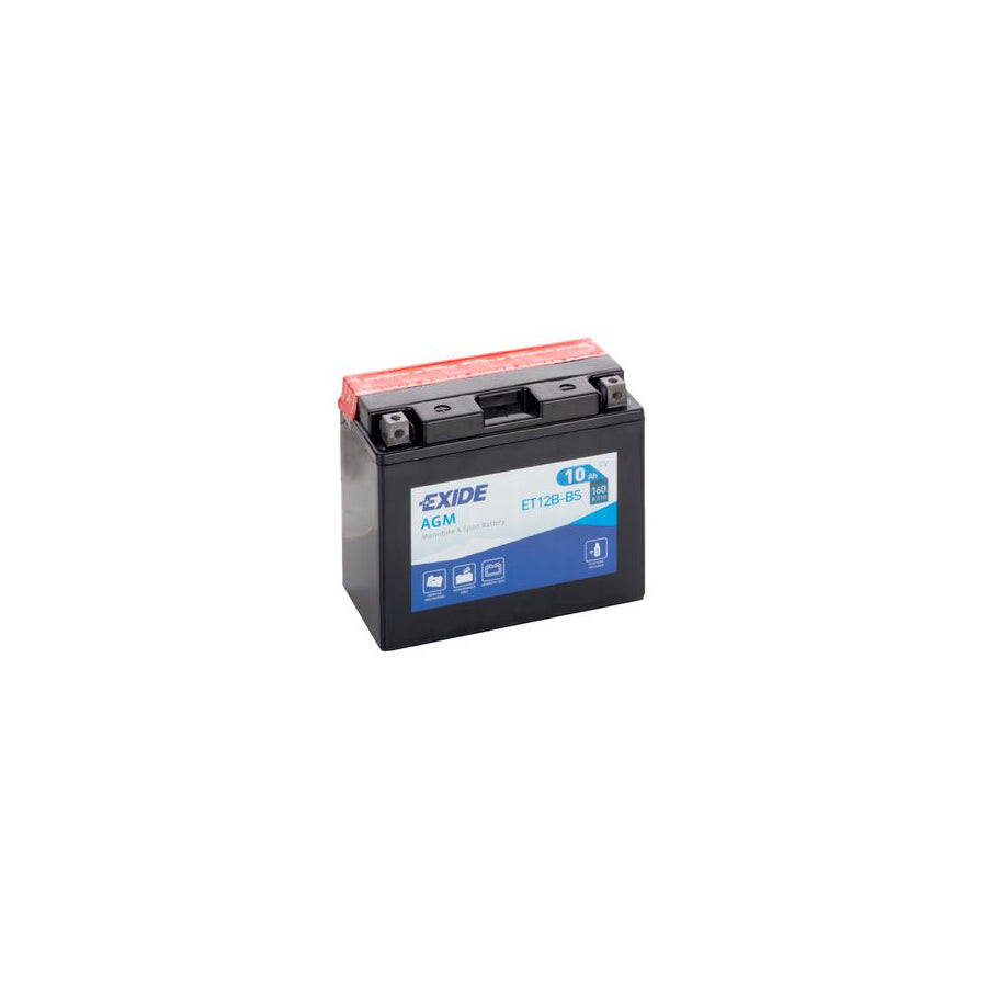 Exide ET12B-BS 12V Motorcycle Battery YT12B-BS | Duco Car Parts UK Car Parts