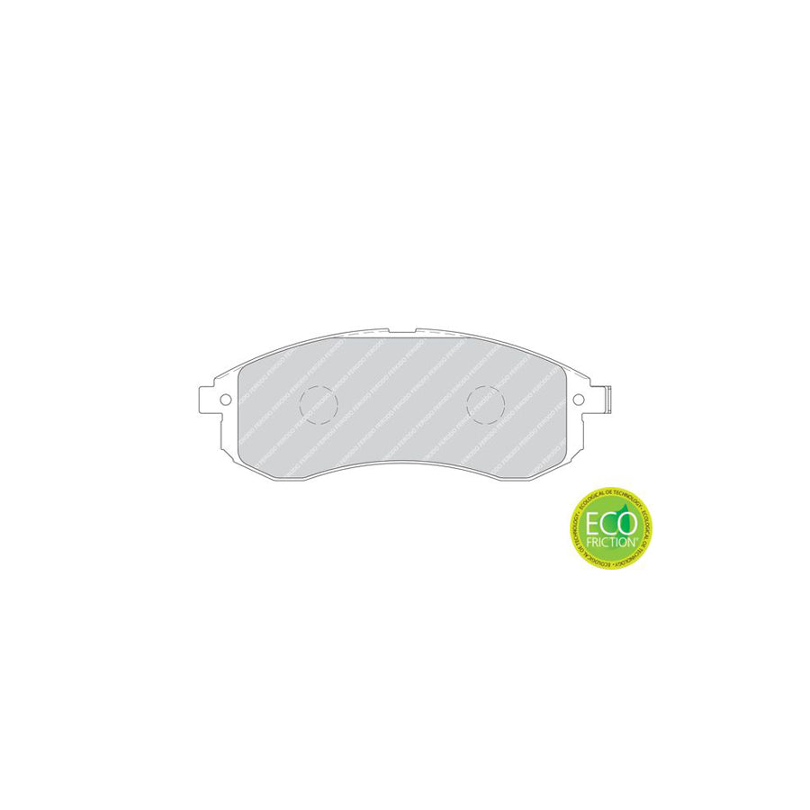 Ferodo Premier Eco Friction Fdb1702 Brake Pad Set For Mitsubishi L200 Iii Pickup K6 With Acoustic Wear Warning Without Accessories