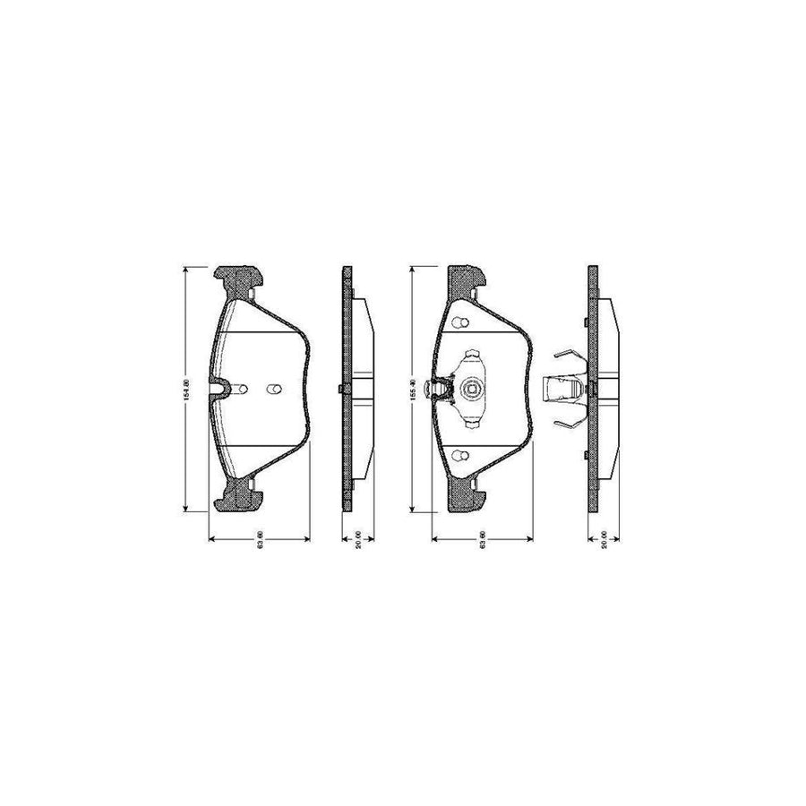 Bosch 0986Tb2466 Brake Pad Set Excl Wear Warning Contact With Accessories