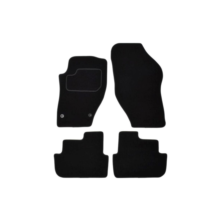 MAMMOOTH A041 PGT165 PRM 01 Floor mat set for PEUGEOT 308 I CC (4B) Textile, Front and Rear, Quantity: 4, Black