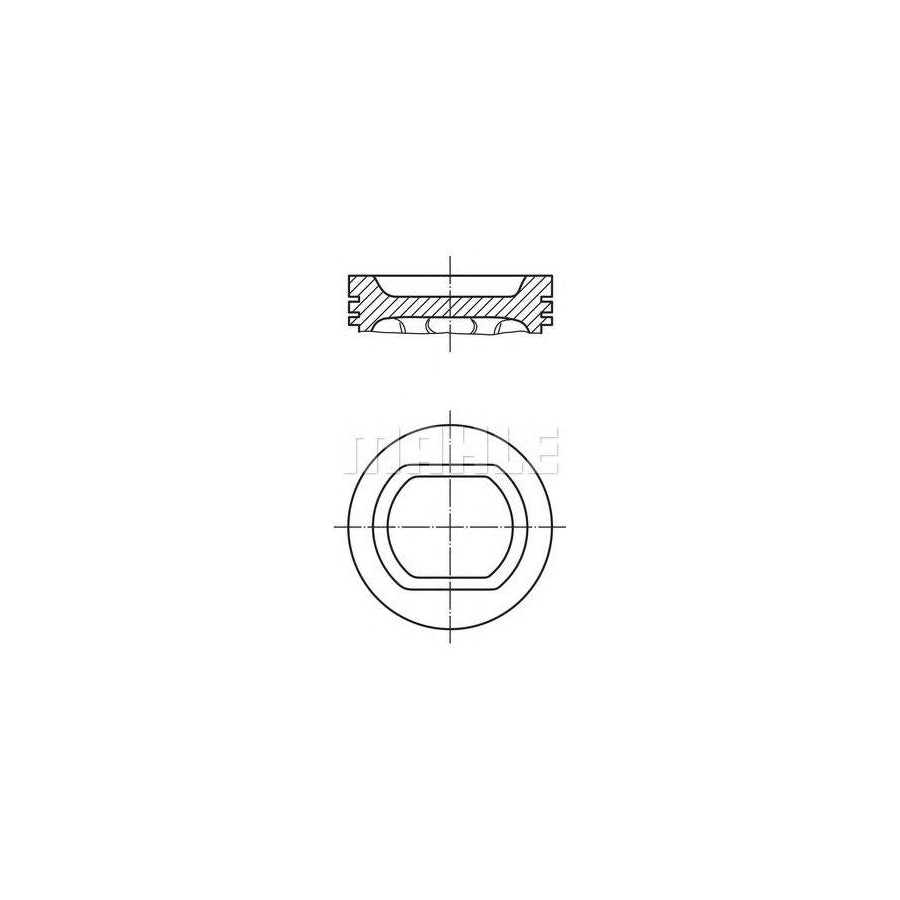 MAHLE ORIGINAL 0088002 Piston 84,6 mm, with piston rings